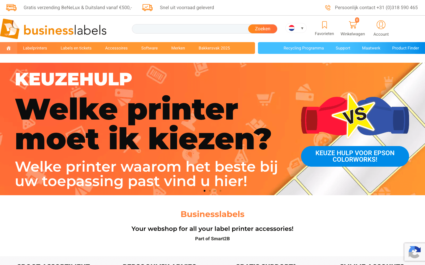 BusinessLabels bilingual e-commerce storefront